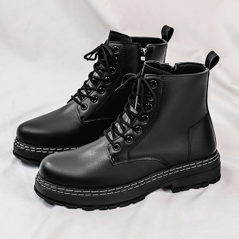 Men'S Shoes Timberland - Men's 4-Season Black Patent Leather Motorcycle
