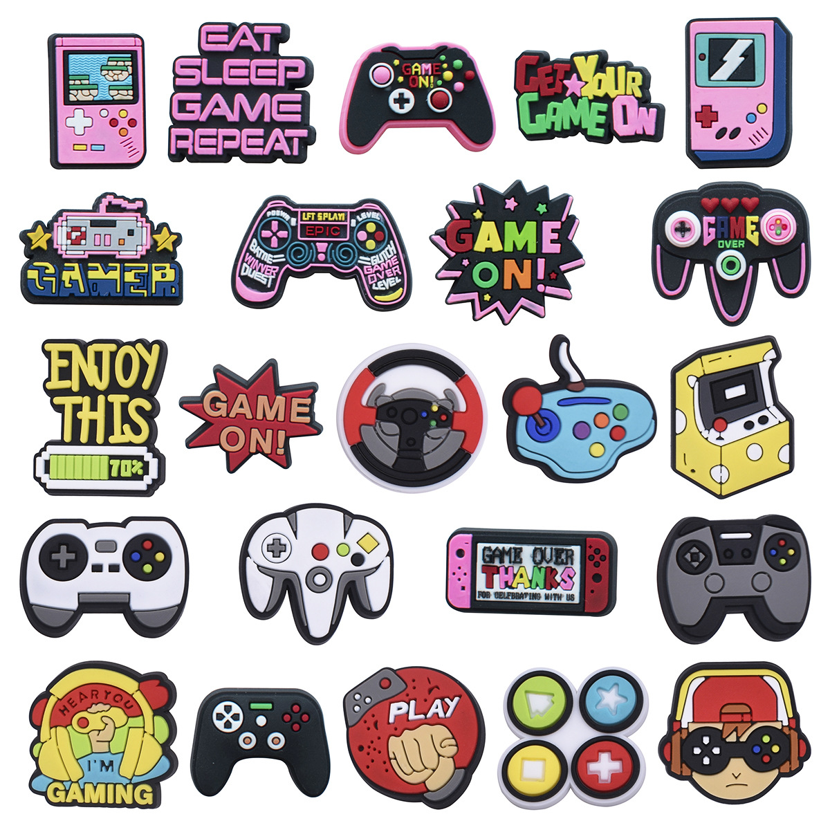Men'S Shoes Crocs - Game Shoe Charms for Crocs Accessories