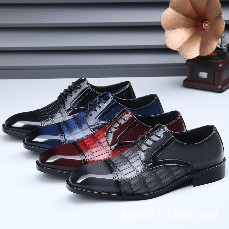 Men'S Shoes Crocs - Mens Black Croc Embossed Cap Toe