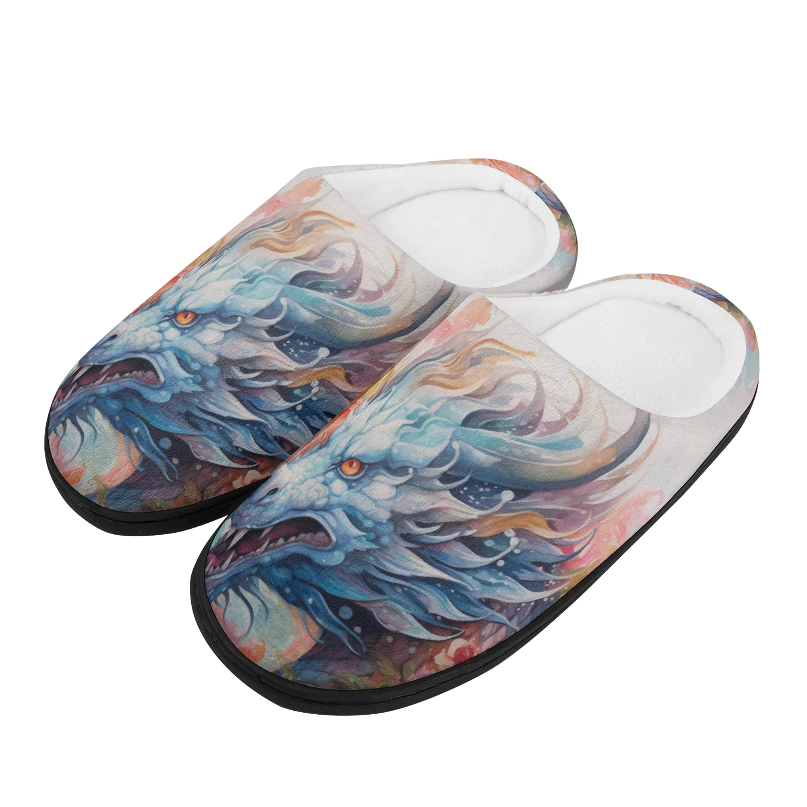 Men'S Shoes Quality - Dragon Totem Home Cotton Slippers for