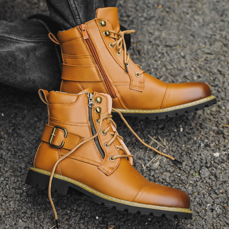 Men'S Shoes Timberland - Quality Men Leather Boots Metal Double