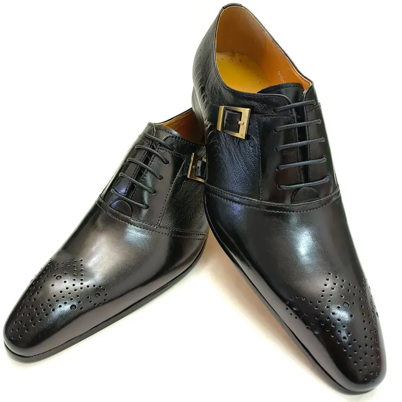 Male Genuine Leather Social Sh - Monk Strap Shoe のレビューと価格