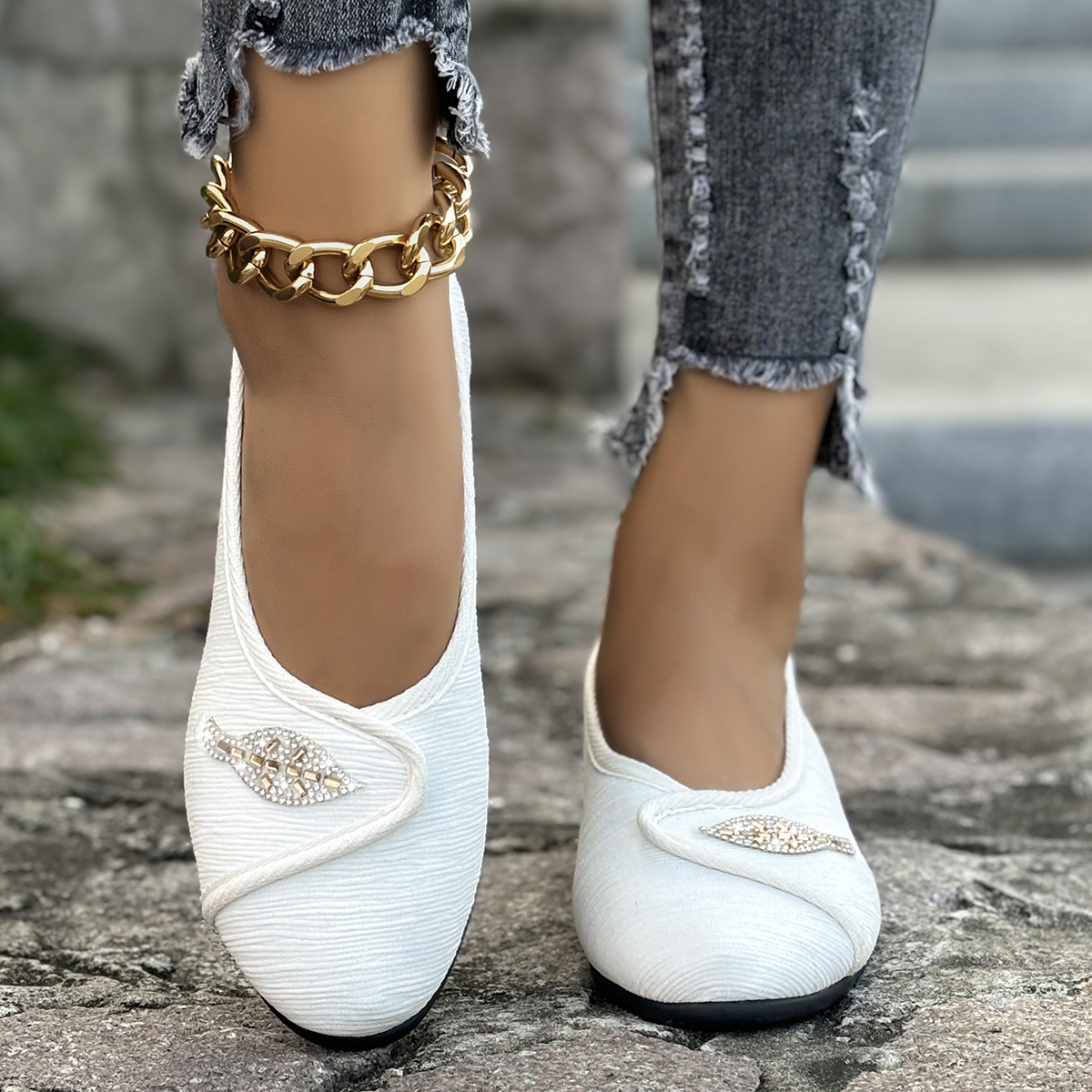 Women's Elegant Rhinestone Fla - Men'S Shoes Slip On のレビューと価格