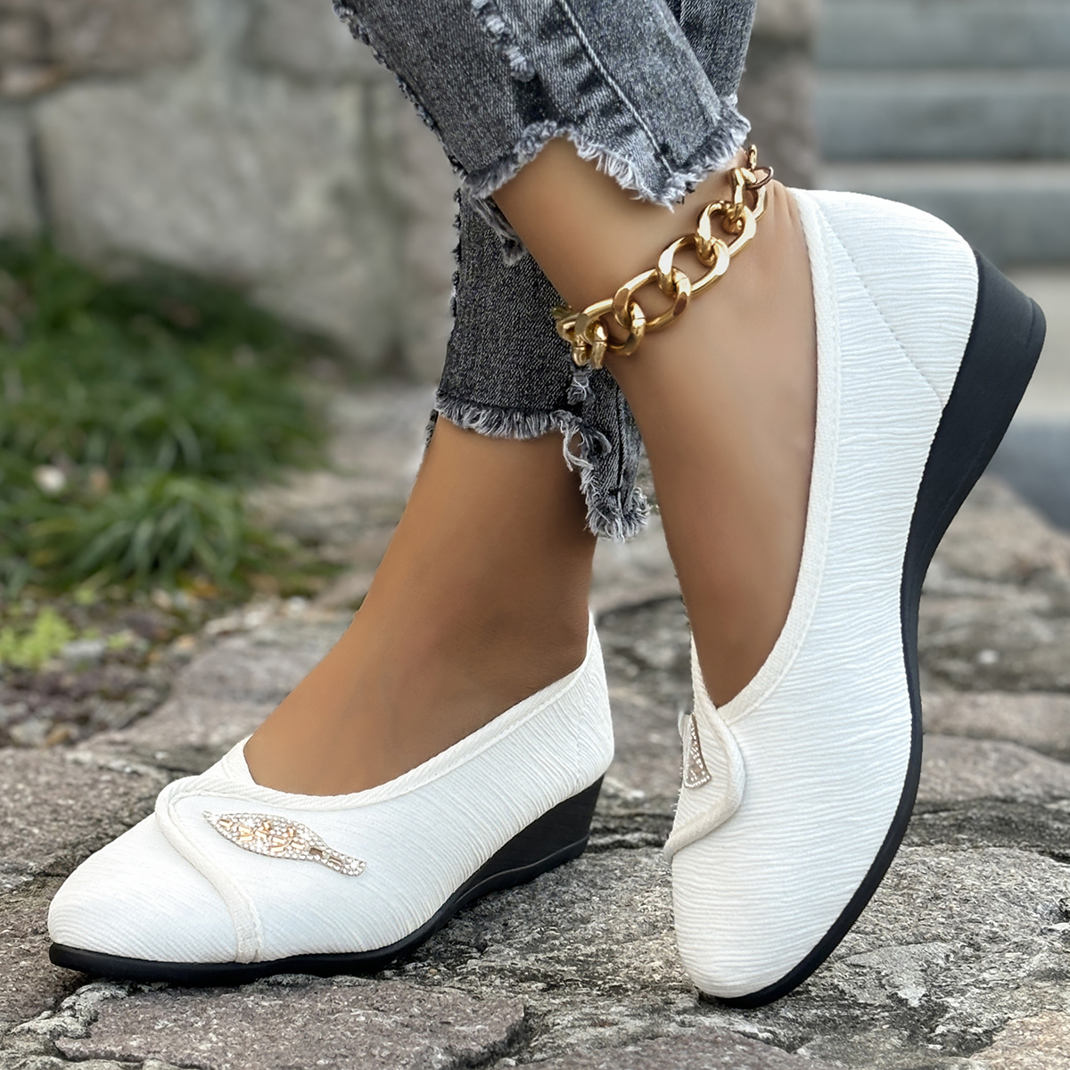 Women's Elegant Rhinestone Fla - Men'S Shoes Slip On のレビューと価格