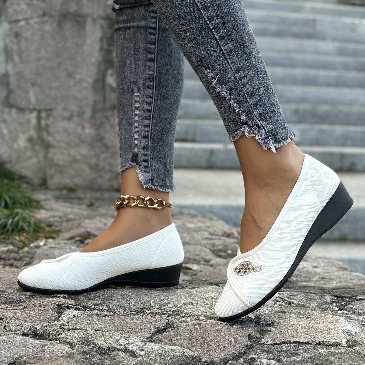 Women's Elegant Rhinestone Fla - Men'S Shoes Slip On のレビューと価格