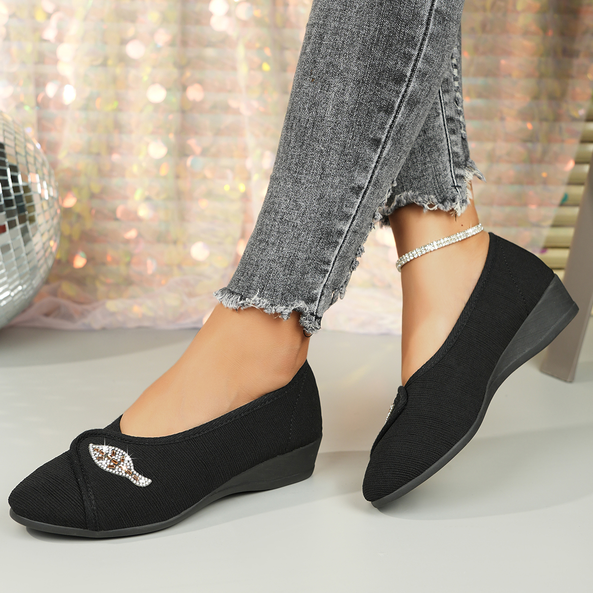 Women's Elegant Rhinestone Fla - Men'S Shoes Slip On のレビューと価格