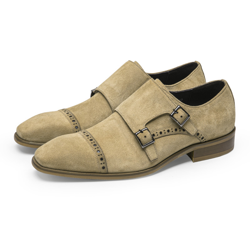 Vintage Design Men Dress Shoes - Monk Strap Shoe のレビューと価格