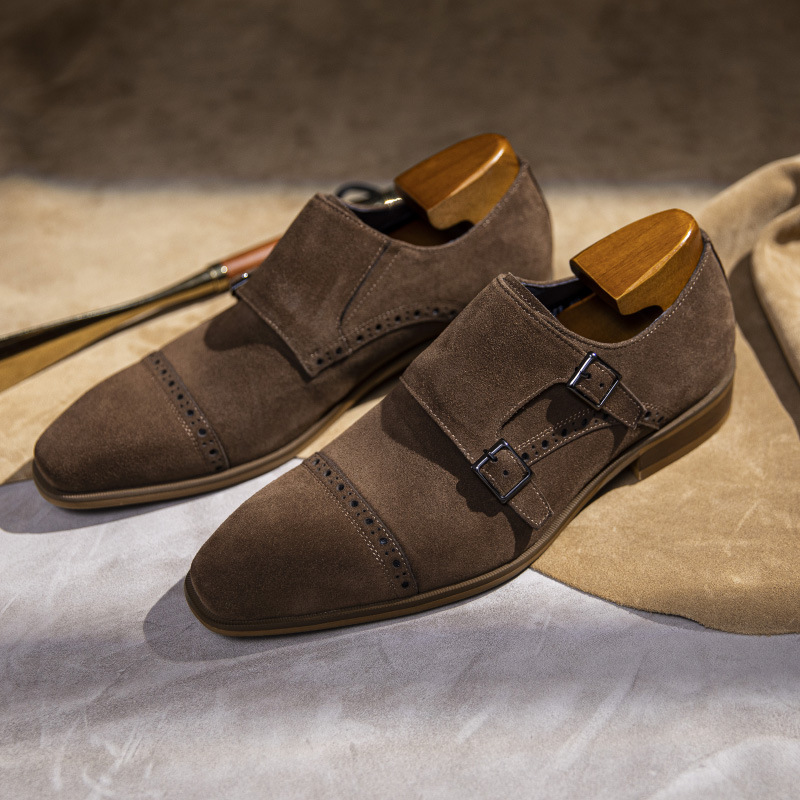 Vintage Design Men Dress Shoes - Monk Strap Shoe のレビューと価格
