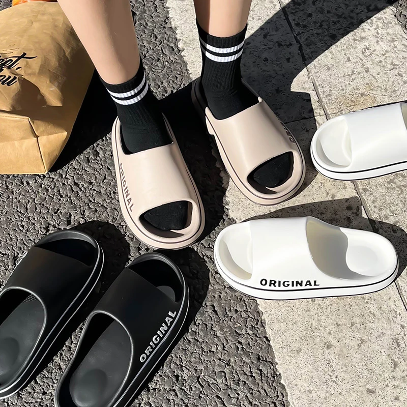 Summer Couple Slides Solid Col - Men'S Shoes For Summer のレビューと価格