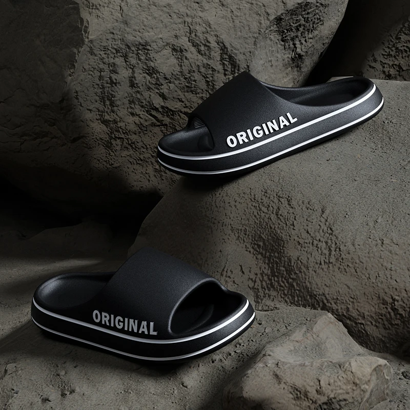 Summer Couple Slides Solid Col - Men'S Shoes For Summer のレビューと価格