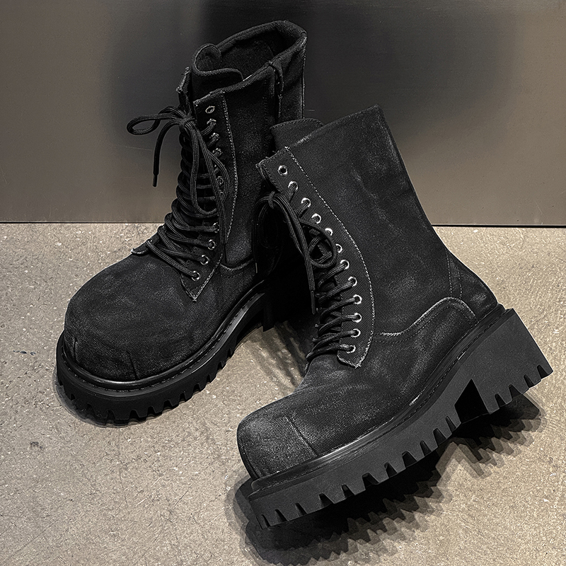 High Quality Retro Denim High  - Men'S Shoes Increase Height のレビューと価格
