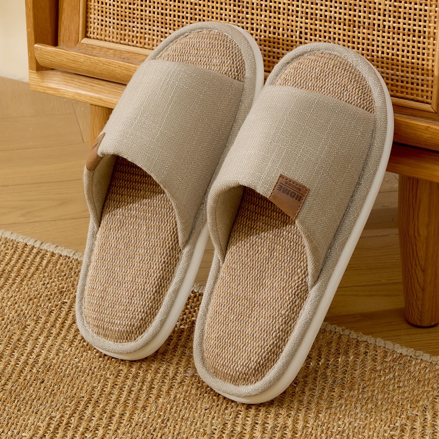 New Linen Women Slippers Comfo - Men'S Shoes For Summer のレビューと価格