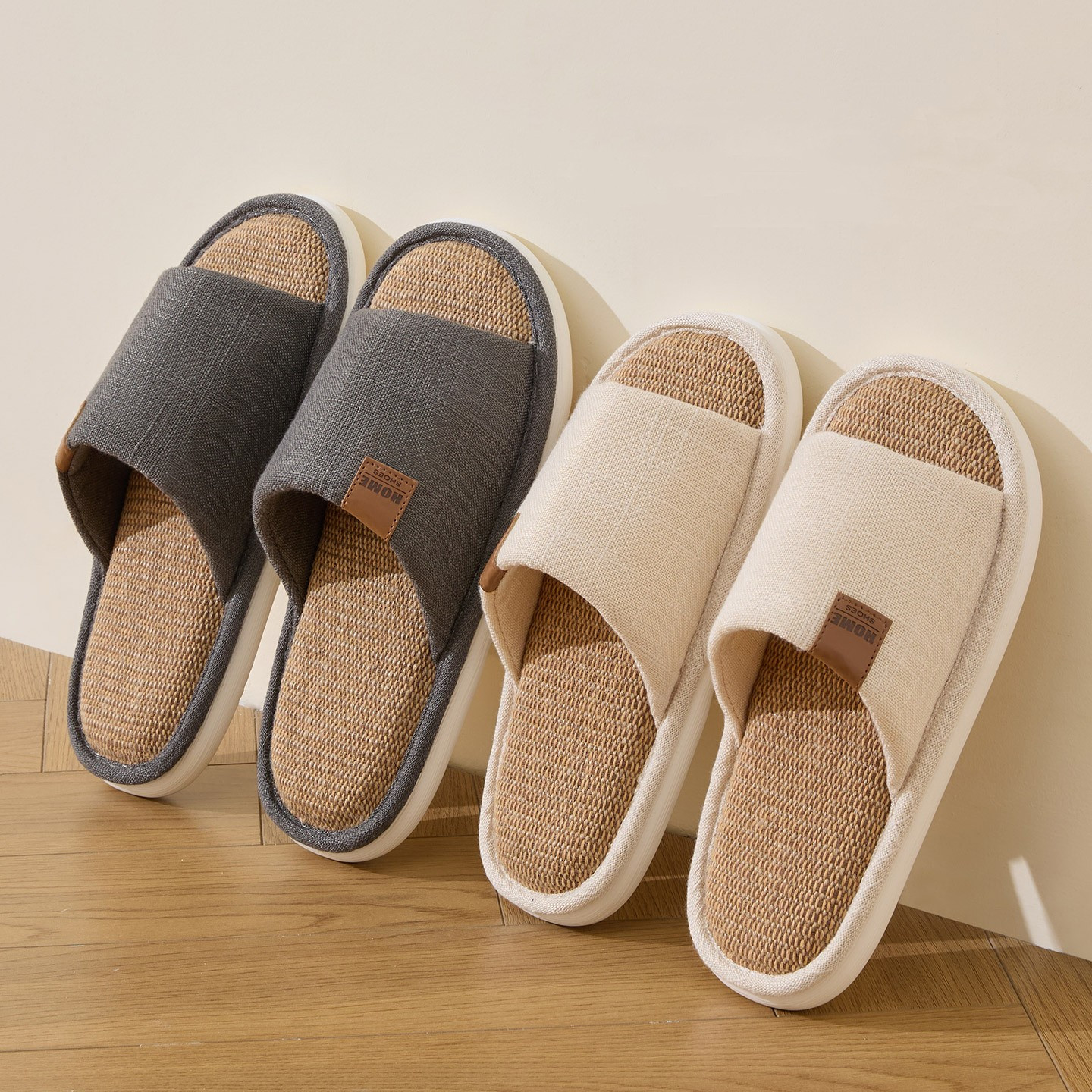 New Linen Women Slippers Comfo - Men'S Shoes For Summer のレビューと価格