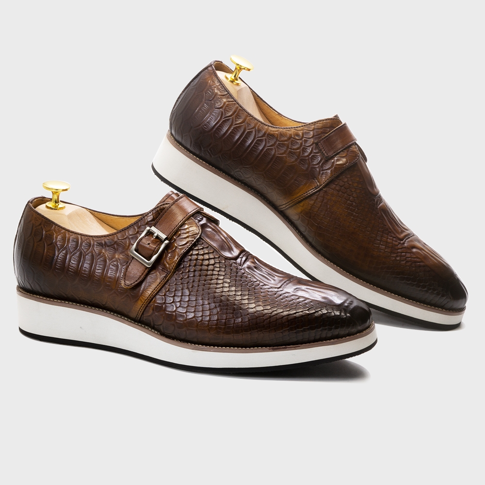 Mens Casual Shoes Genuine Leat - Monk Strap Shoe のレビューと価格
