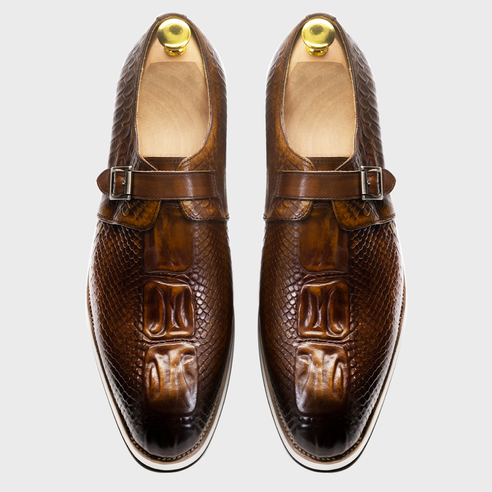 Mens Casual Shoes Genuine Leat - Monk Strap Shoe のレビューと価格