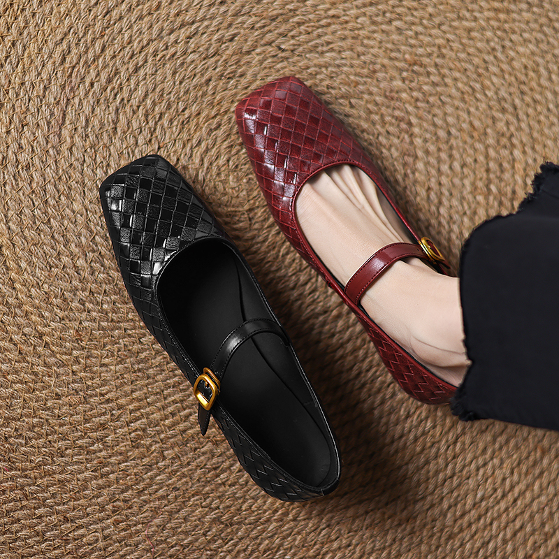 Woven Flat Bottom Mary Jane Wo - Men'S Shoes Slip On のレビューと価格