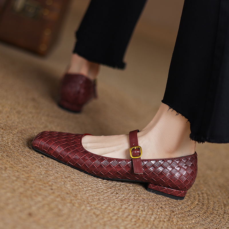 Woven Flat Bottom Mary Jane Wo - Men'S Shoes Slip On のレビューと価格
