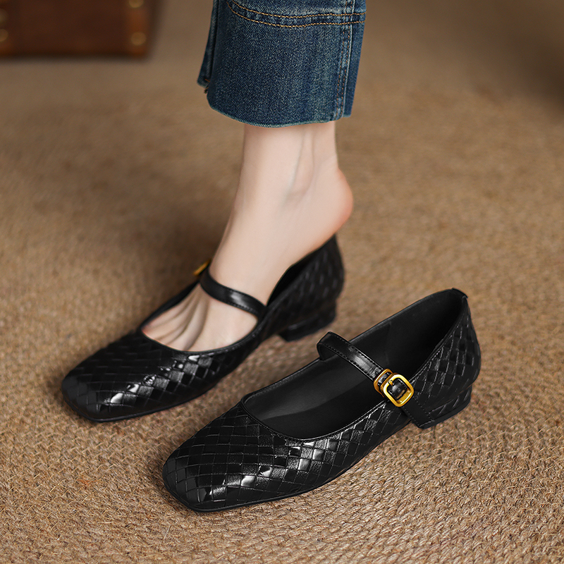 Woven Flat Bottom Mary Jane Wo - Men'S Shoes Slip On のレビューと価格