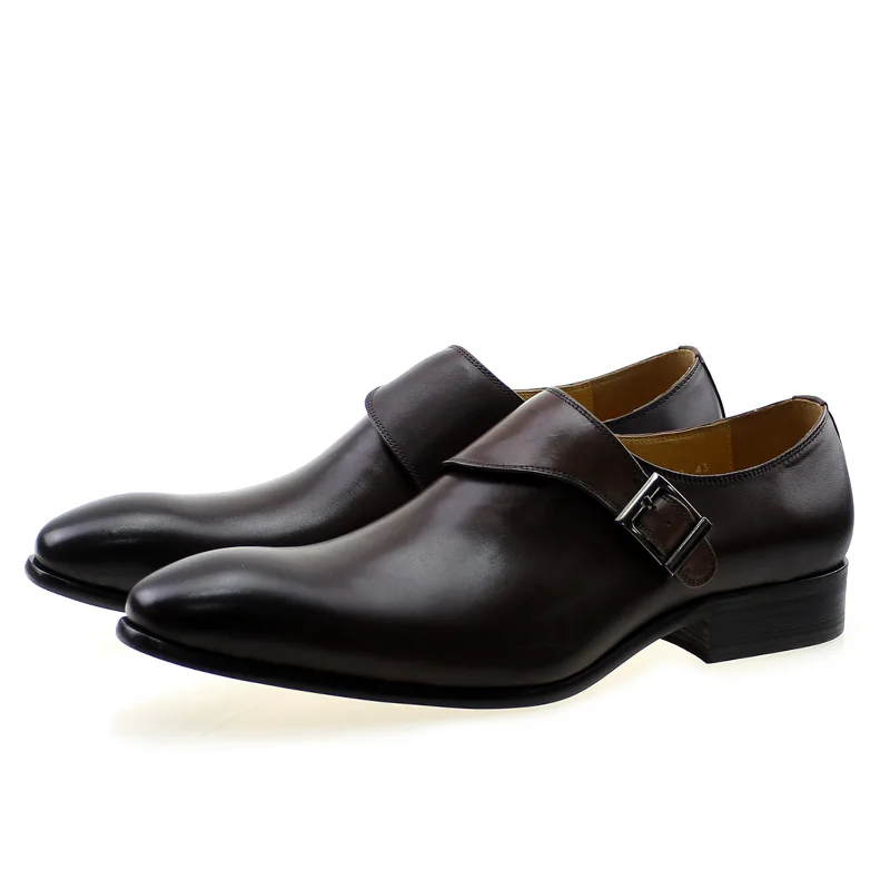 Men's Genuine Leather Monk Str - Monk Strap Shoe のレビューと価格
