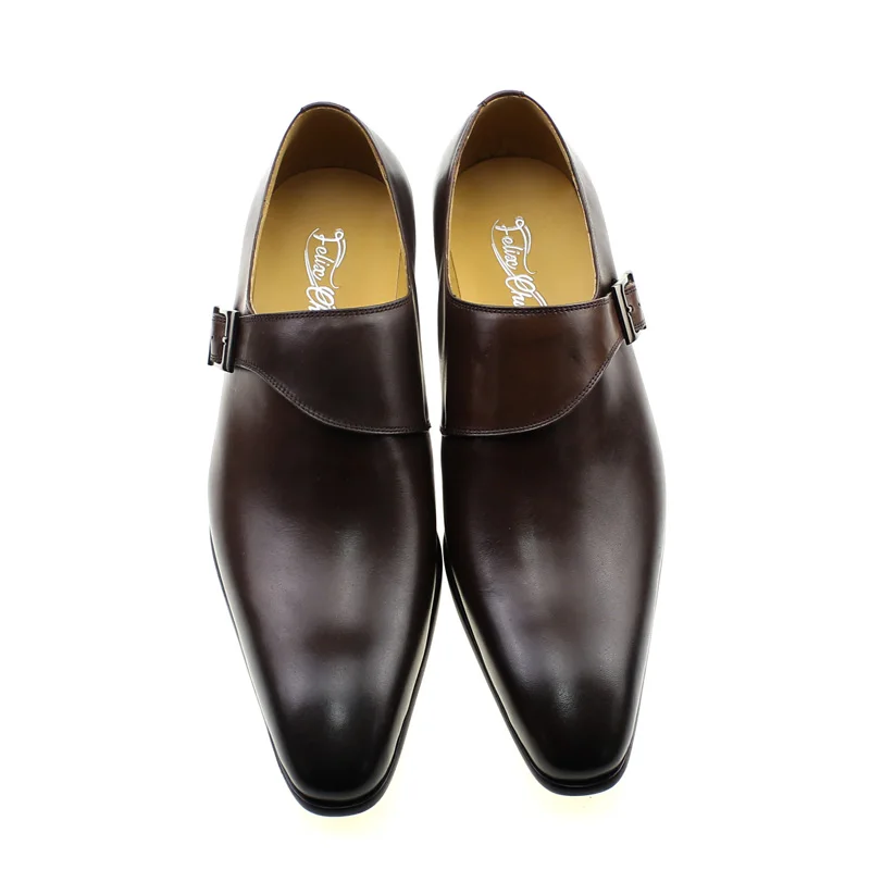 Men's Genuine Leather Monk Str - Monk Strap Shoe のレビューと価格