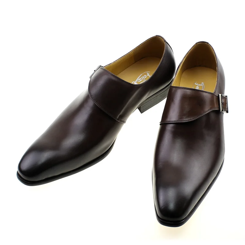 Men's Genuine Leather Monk Str - Monk Strap Shoe のレビューと価格