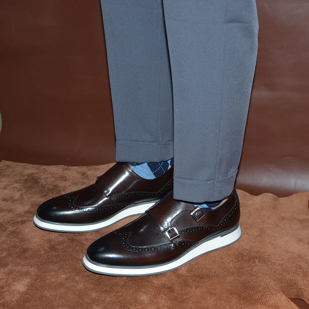 European Luxury Mens Sneakers  - Monk Strap Shoe のレビューと価格