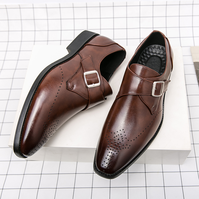 High End Brand Leather Increas - Monk Strap Shoe のレビューと価格