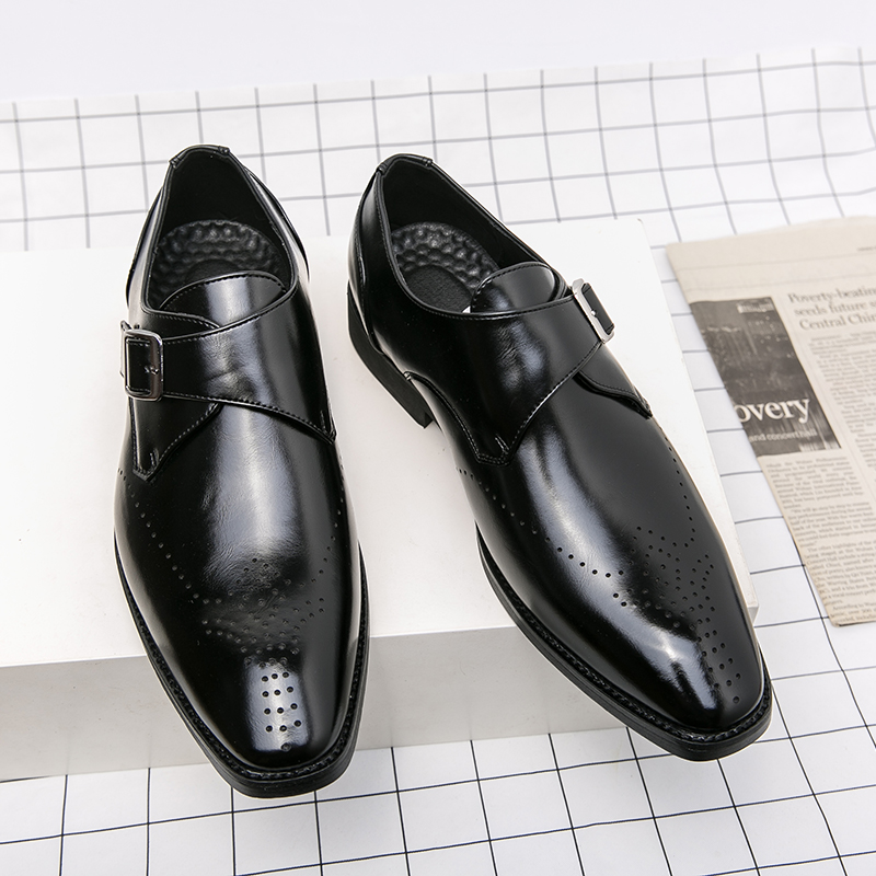 High End Brand Leather Increas - Monk Strap Shoe のレビューと価格