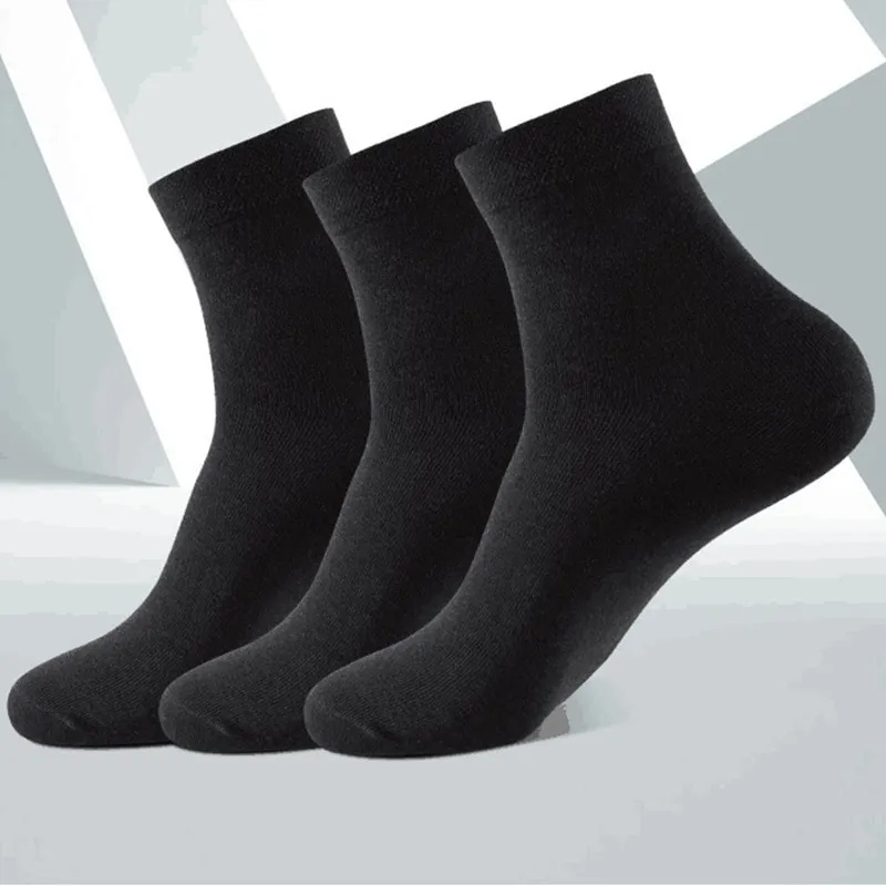 3 Pairs Black Men Socks Cotton - Men'S Shoes For Crews のレビューと価格