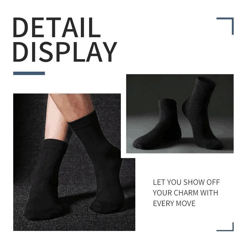3 Pairs Black Men Socks Cotton - Men'S Shoes For Crews のレビューと価格