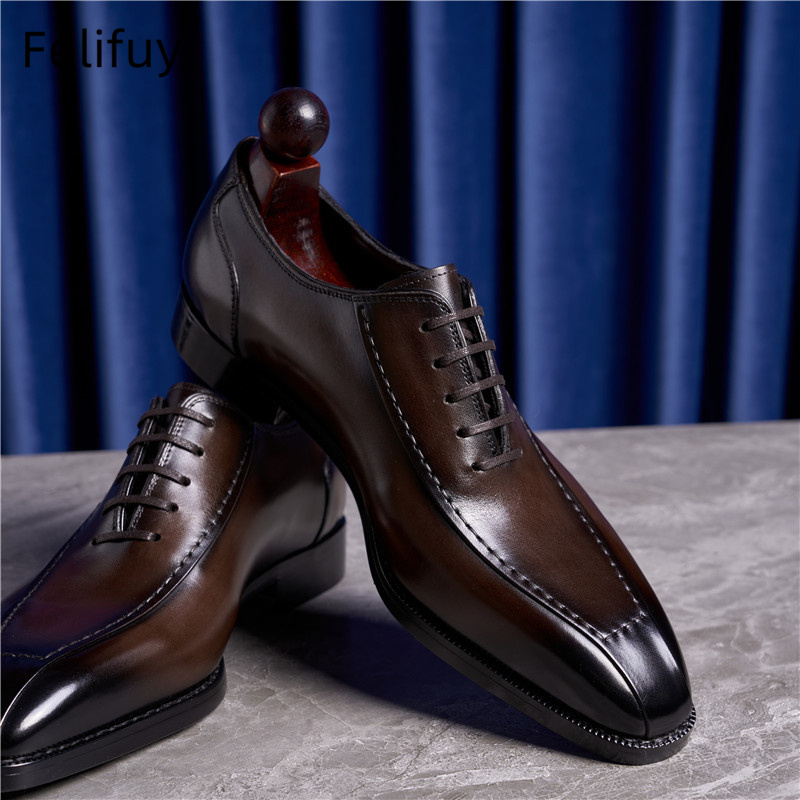 Retro Mens Genuine Leather Oxf - Monk Strap Shoe のレビューと価格