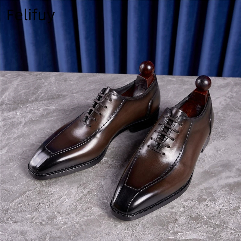 Retro Mens Genuine Leather Oxf - Monk Strap Shoe のレビューと価格
