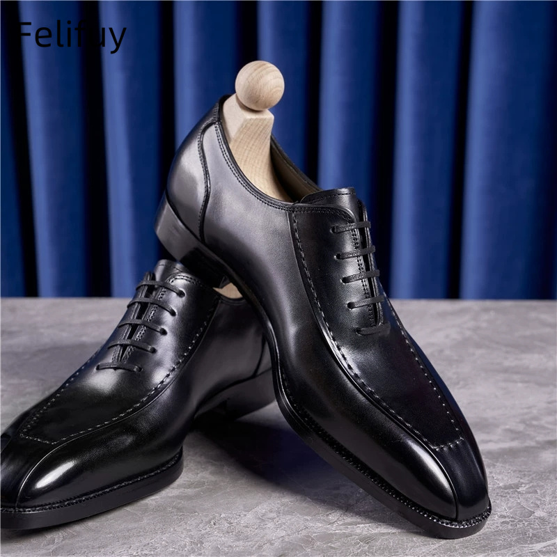 Retro Mens Genuine Leather Oxf - Monk Strap Shoe のレビューと価格