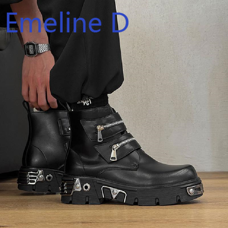Dark Punk High Top Shoes Fashi - Men'S Shoes Increase Height のレビューと価格