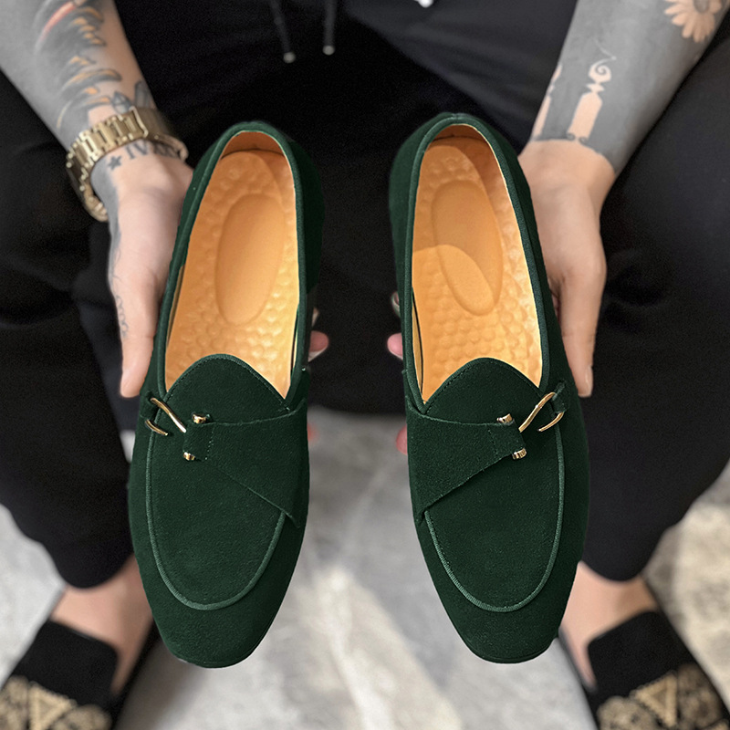 New Mens Trendy Pointed Suede  - Monk Strap Shoe のレビューと価格
