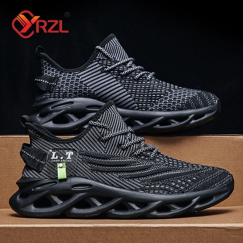 YRZL Men Sports Running Black  - Men Shoes Size 46 のレビューと価格