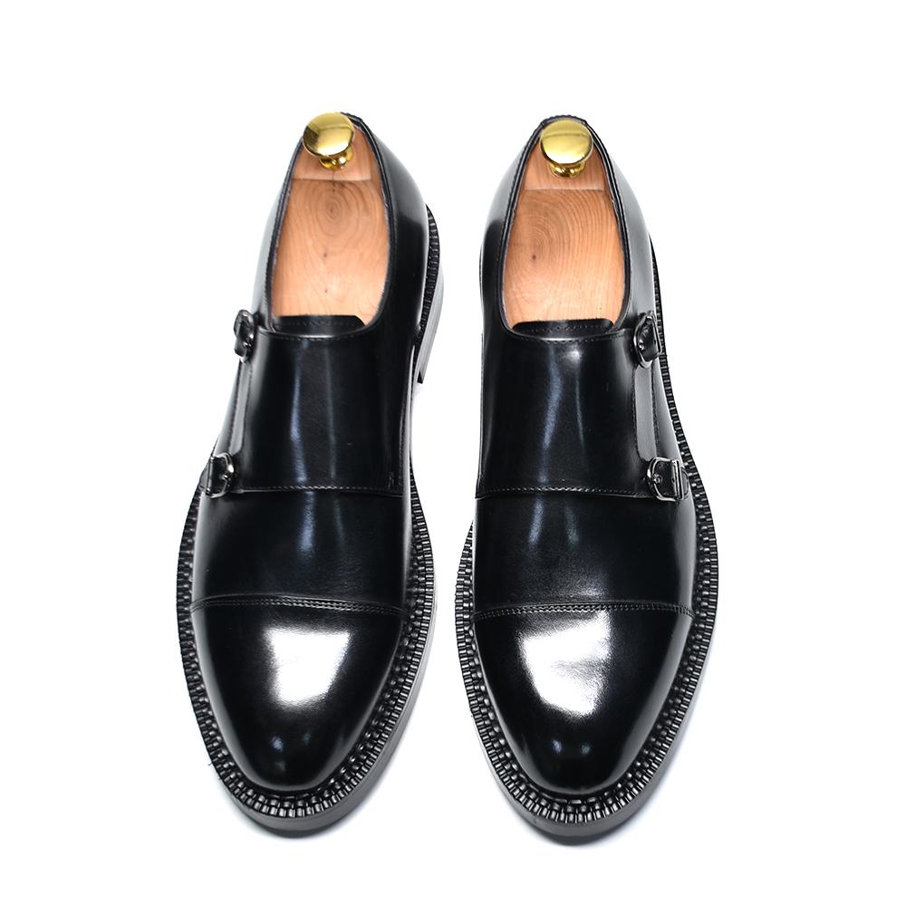 Luxury Genuine Leather Men's W - Monk Strap Shoe のレビューと価格