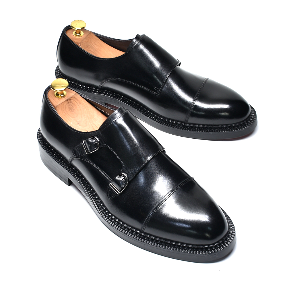 Luxury Genuine Leather Men's W - Monk Strap Shoe のレビューと価格