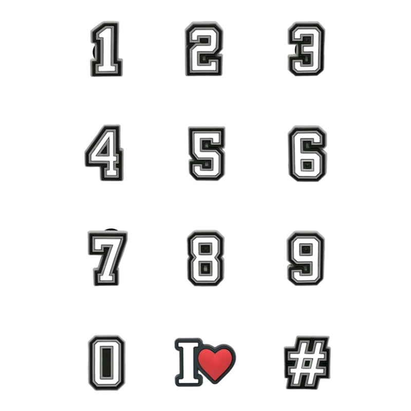 1pcs PVC Number Shoe Charms fo - Men'S Shoes Crocs のレビューと価格